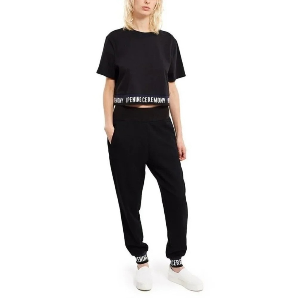 Opening Ceremony Crew Neck Cropped Shirt